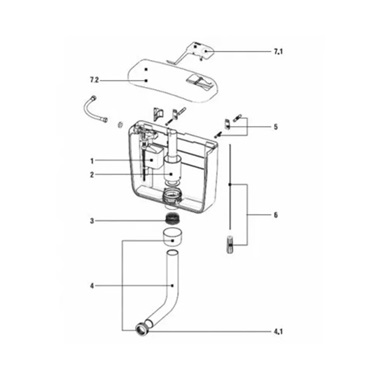 Laguna WC tartály, fehér