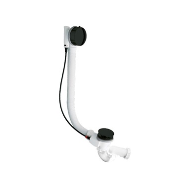 M-Acryl automata le- és túlfolyó szifonnal, normál 60 cm, fekete (ABS)