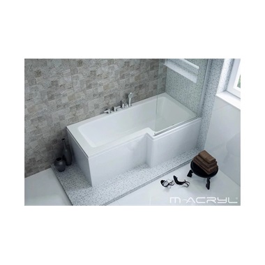 M-Acryl Linea kád 170x70/85 cm fehér, balos, lábbal