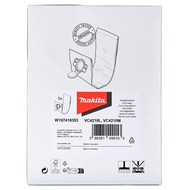 Makita gyapjú porzsák VC4210L/M-hez 5 db