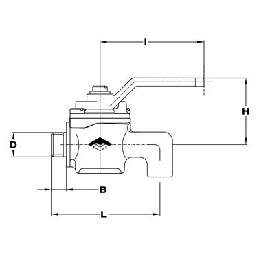 Mofém Aha ürítőcsap 1/2" piros kar Mofém Aha ürítőcsap 1/2" piros kar