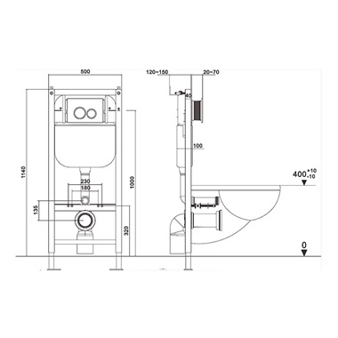 Mofém Evo-Tech fali wc szerelőelem