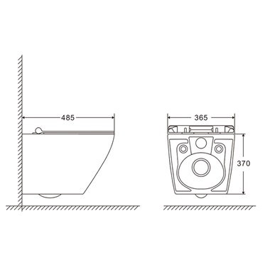 Mofém Evo  fali wc perem nélküli,  soft close ülőkével