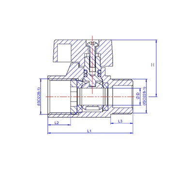 Mofém Gamma mini gömbcsap fix 3/8" KB 