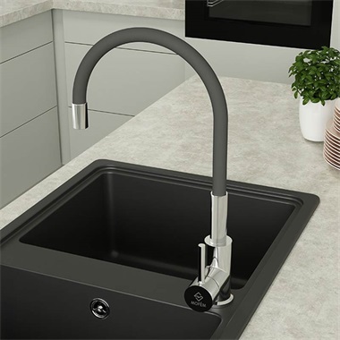 Mofém Infinite mosogatócsaptelep szürke kifolyócsővel