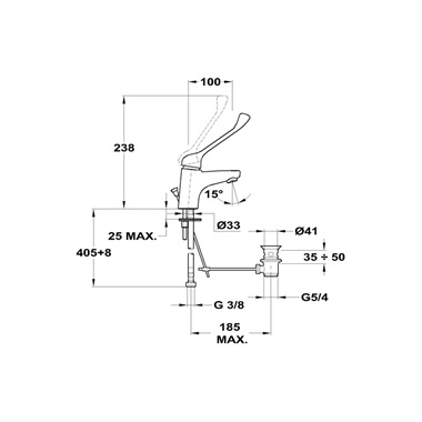 Mofém Junior Evo orvosi mosdócsaptelep króm