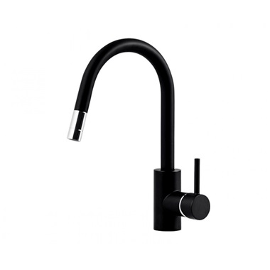 Mofém Junior Evo X álló mosogatócsaptelep kihúzható matt fekete