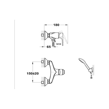 Mofém Junior Evo zuhanycsaptelep z.szettel