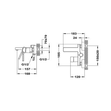 Mofém Pilar kádtöltő csaptelep szettel