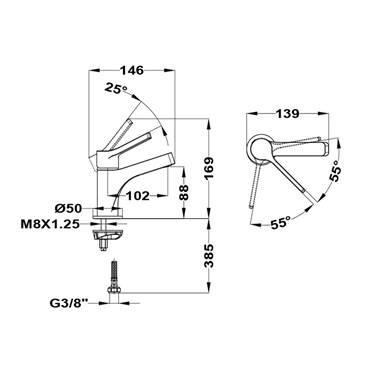 Mofém Pilar mosdó csaptelep L