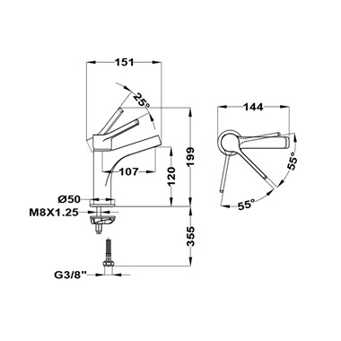 Mofém Pilar mosdó csaptelep M