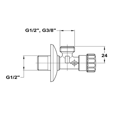 Mofém sarokszelep 1/2"*1/2" Mofém sarokszelep 1/2"*1/2"