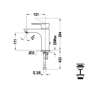 Mofém Trend Plus mosdócsaptelep króm