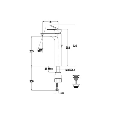 Mofém Trend Plus mosdócsaptelep magasított króm