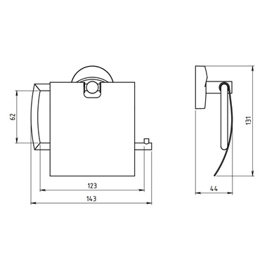 Novaservis fedeles wc-papír tartó 14,3x13,1 cm