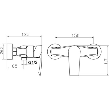 Novaservis Nobless Heda zuhanycsaptelep
