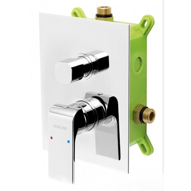 Novaservis Nobless Sharp falba építhető 2 funkciós csaptelep, beépítő dobozzal