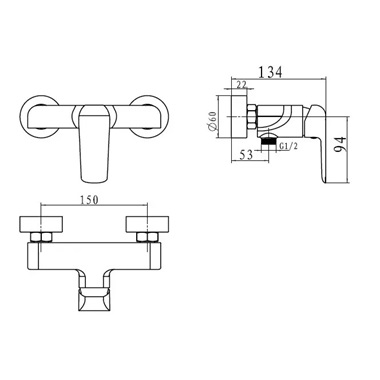 Novaservis Nobless Tina zuhanycsaptelep króm