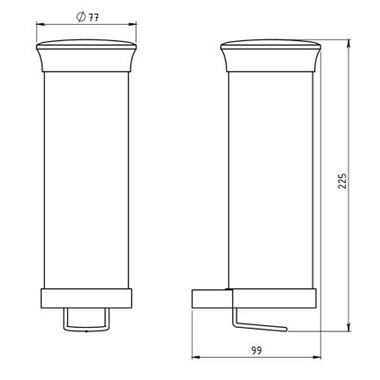 Novaservis Metalia 9 sminklemosó korong tároló üveg, króm