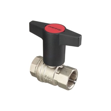 Oventrop Optibal golyóscsap, műanyag fogantyúval, DN15, 1/2” BM PN16, sárgaréz