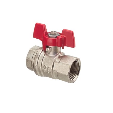 Oventrop Optibal golyóscsap, DN15, 1/2" BB, PN16, fogantyúval, sárgaréz