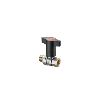 Oventrop OptOventrop Optibal golyóscsap, DN32, 5/4" KB fix, PN20, PN16, műanyag fogantyúval, sárgaréz