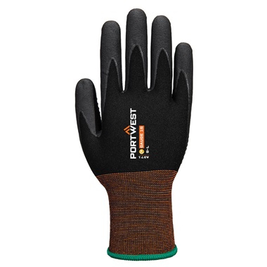 Portwest A371 GP  Grip 15 Nitril mikrohabos pöttyözött kesztyű fekete, XL-es