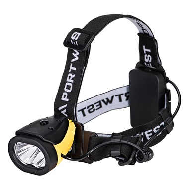 Portwest PA 63 Dual power fejlámpa sárga, fekete