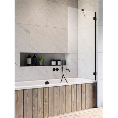 Radaway Essenza Pro Black PNJ 50 kádparaván 50x150 cm, fekete