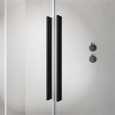 Radaway Furo Black DWJ 150 balos fekete zuhanyajtó 150x200 cm