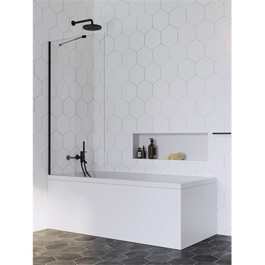Radaway Idea Black PNJ 80 kádparaván 150x80 cm, fekete