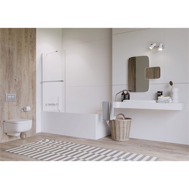 Radaway Idea PNJ90  kádparaván törölközőtartóval 90x150 cm, króm