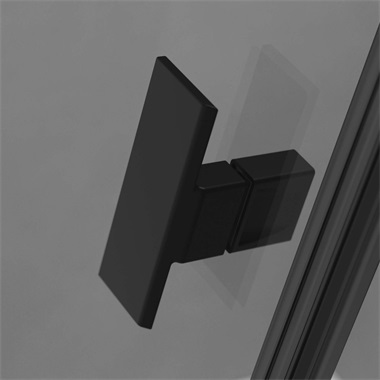 Radawayes Black KDD I 90 zuhanykabin 200x90 cm, fekete, jobbos