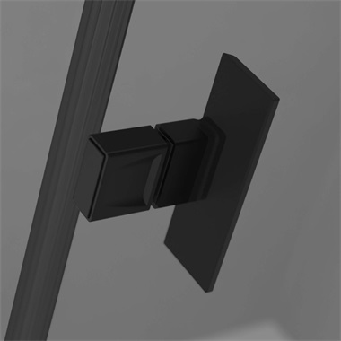 Radawayes Black KDD I 90 zuhanykabin 200x90 cm, fekete, jobbos