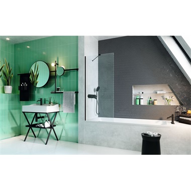 Radaway Modo New Black PNJ 80 kádparaván 80x150 cm, fekete