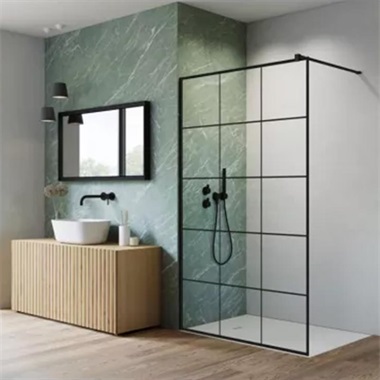 Radaway Nes Black Walk-in II Factory zuhanyfal 90 cm