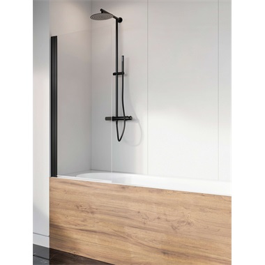 Radaway NES Black PNJ I 80 B kádparaván, balos 80x150 cm, fekete