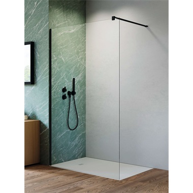 Radaway Nes Black Walk-in II zuhanyfal 70x200 cm, fekete