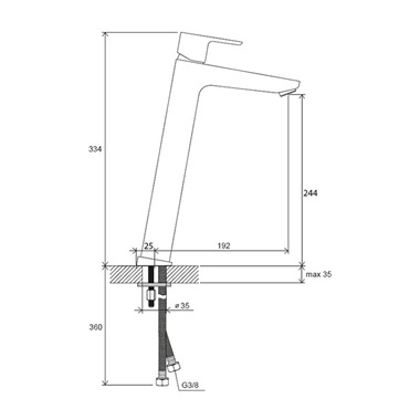 Ravak 10° Free TD F 015.00 álló mosdócsaptelep