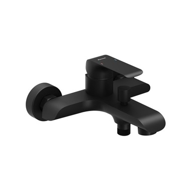 Ravak Black Flat álló kádcsaptelep 150 mm, fekete
