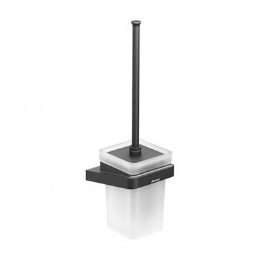 Ravak 10° fali  WC-kefetartó, matt fekete, matt üveg