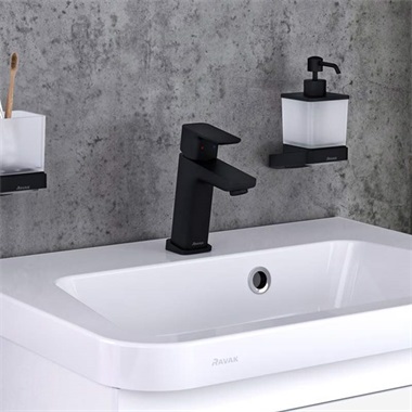 Ravak 10° Free TD F 014.00 álló mosdócsaptelep leeresztő nélkül 170 mm, fekete