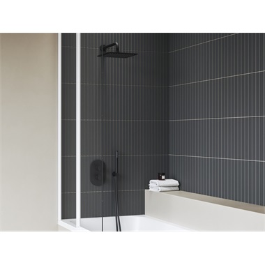 Ravak Esőztető zuhanyfej, négyzet, 250x250 mm, matt fekete