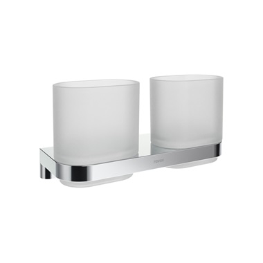 Ravak Chrome CR II 220.00CR  dupla pohártartó poharakkal, króm, üveg
