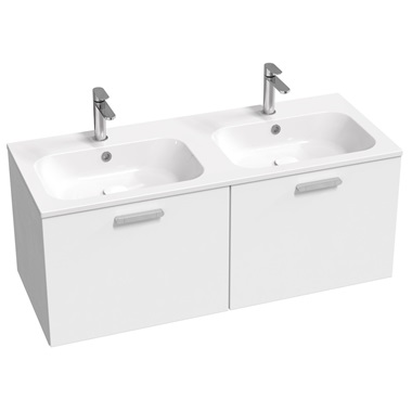 Ravak Chrome Slim dupla mosdó 120 cm, fehér, nyilással