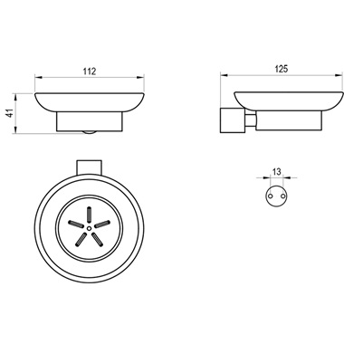 Ravak Fold FD 200.30SSB szappantartó tálkával, szálcsiszolt rozsdamentes acél