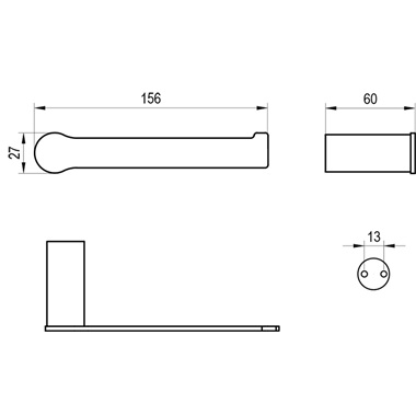 Ravak Fold FD 400.30SSB WCpapírtartó, szálcsiszolt rozsdamentes acél