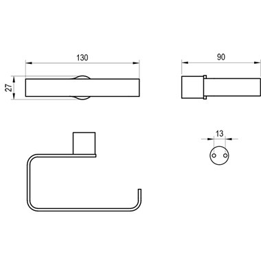 Ravak Fold FD 401.30SSB WC papírtartó szálcsiszolt rozsdamentes acél