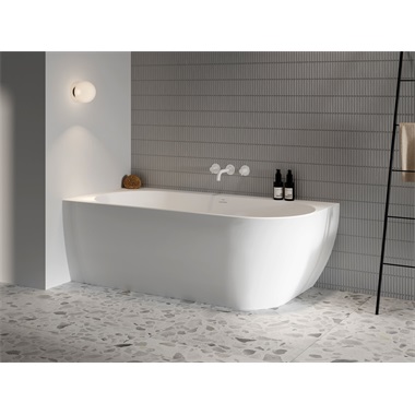 Ravak Freedom Corner sarokkád 170x80 cm, fehér, balos, króm túlfolyóval