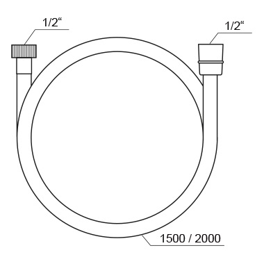 Ravak913.00 zuhanygégecső 150 cm, matt fehér 